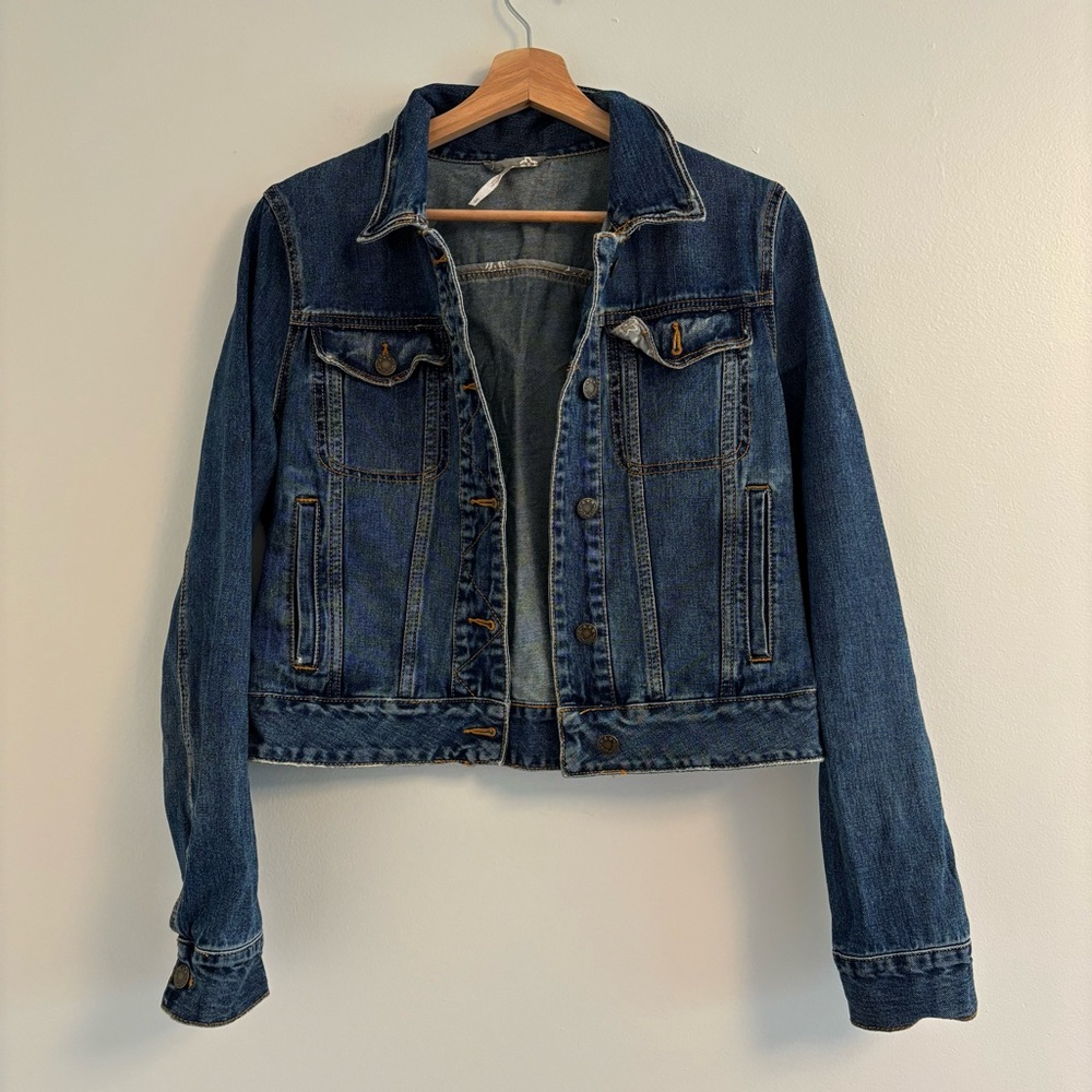 Free People Blue Jean Jacket Classic Style
